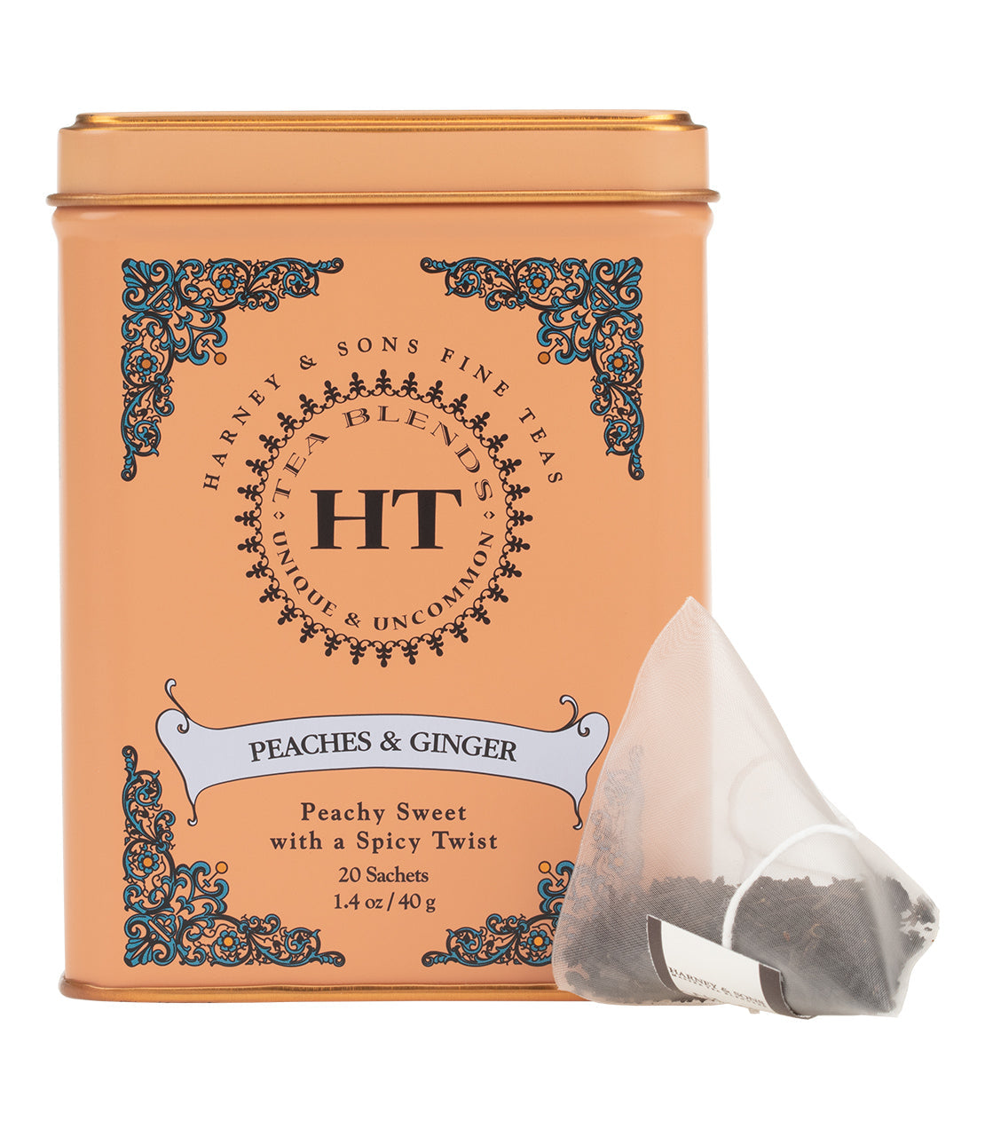 Peaches & Ginger, HT Tin of 20 Sachets