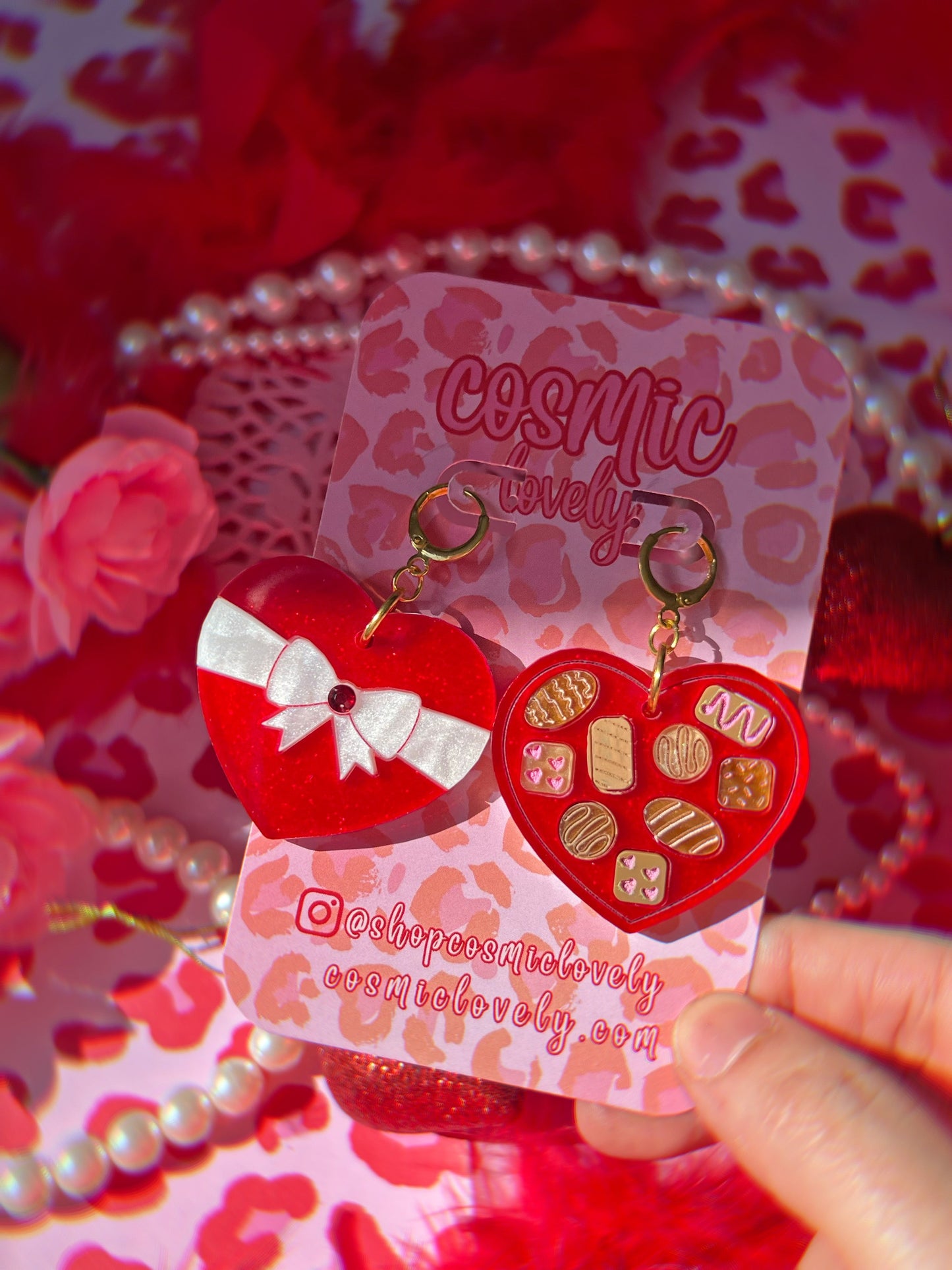 Chocolate Heart Box Earrings