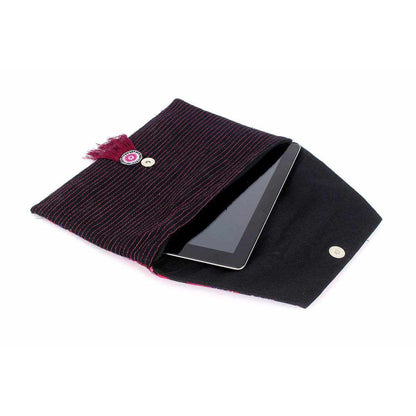 Butterfly Embroidered Tassel Clutch | iPad Bag- Thailand