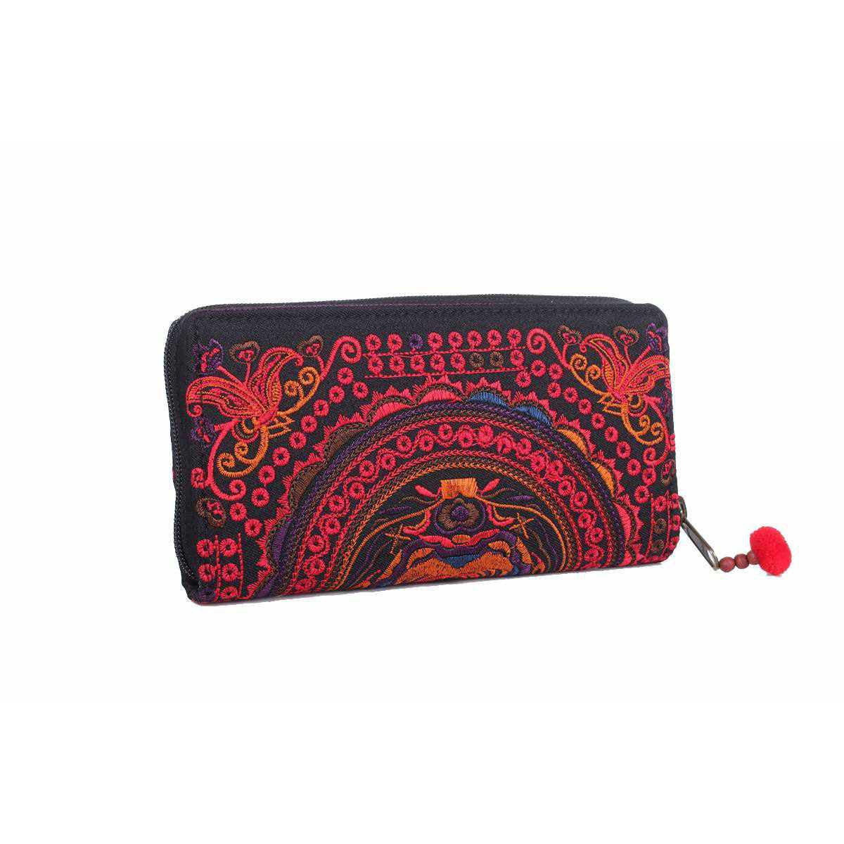 Butterfly Embroidered Wallet - Thailand