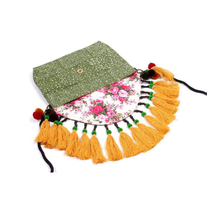 Embroidered Tassel Boho Crossbody Bag - Thailand