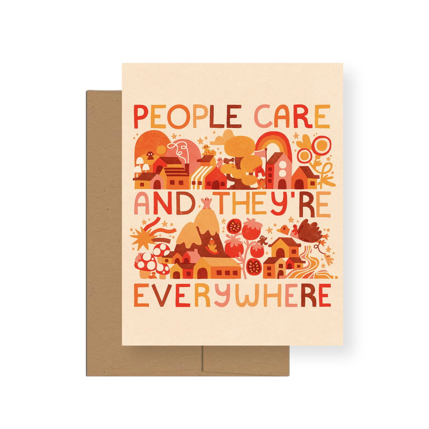 Everywhere — A2 Greeting Card