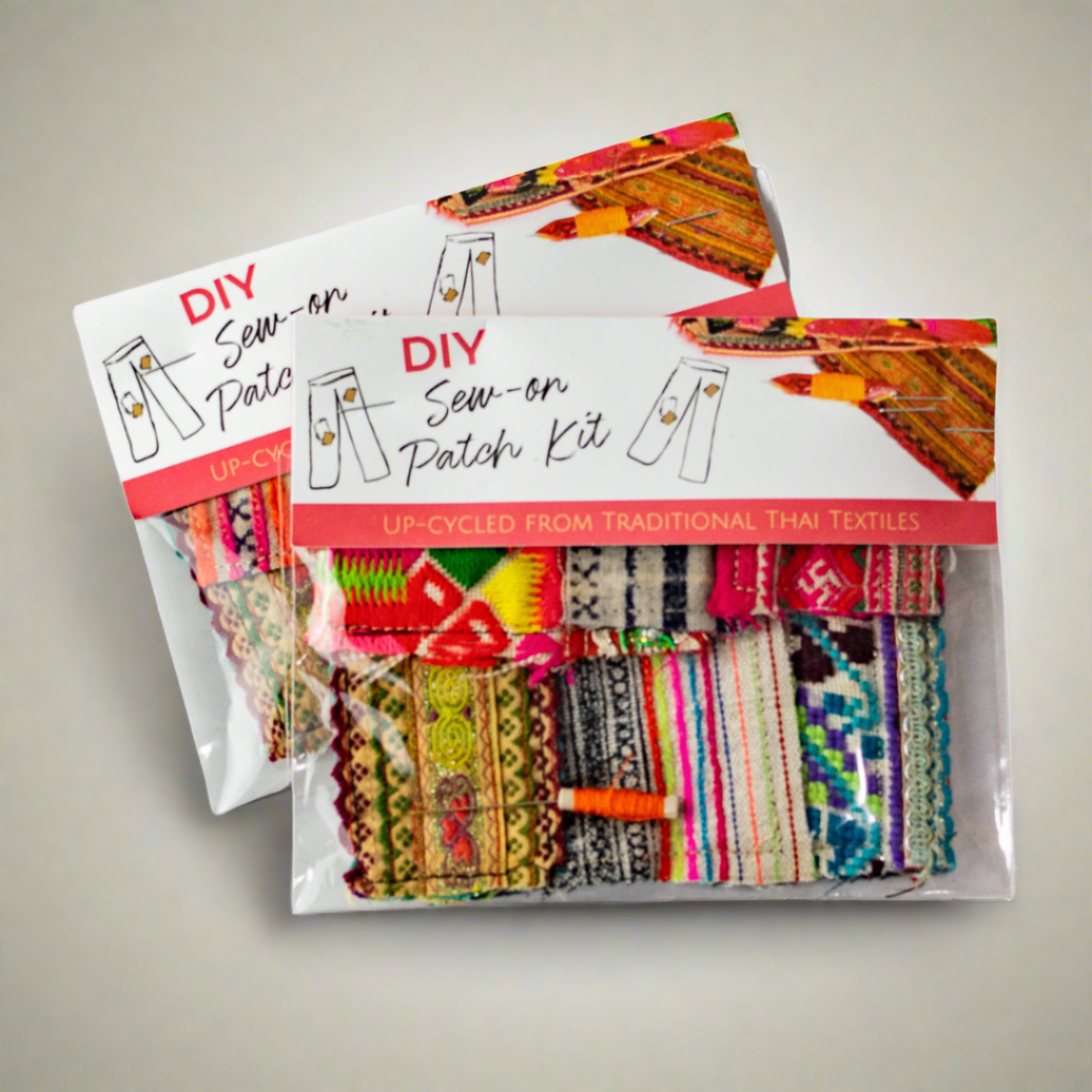Upcycled Hmong Textile Fabric DIY Patch Kit - Thailand