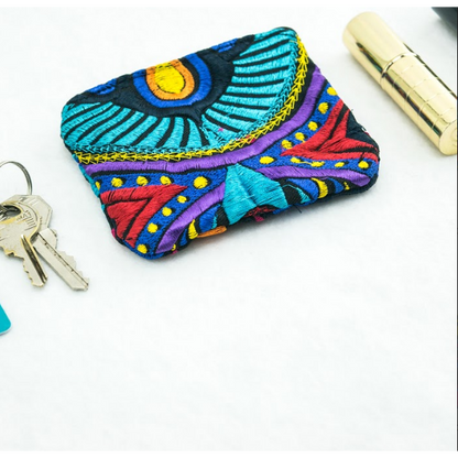 Embroidered Coin Purse Florals and Geometrics Assorted - Thailand