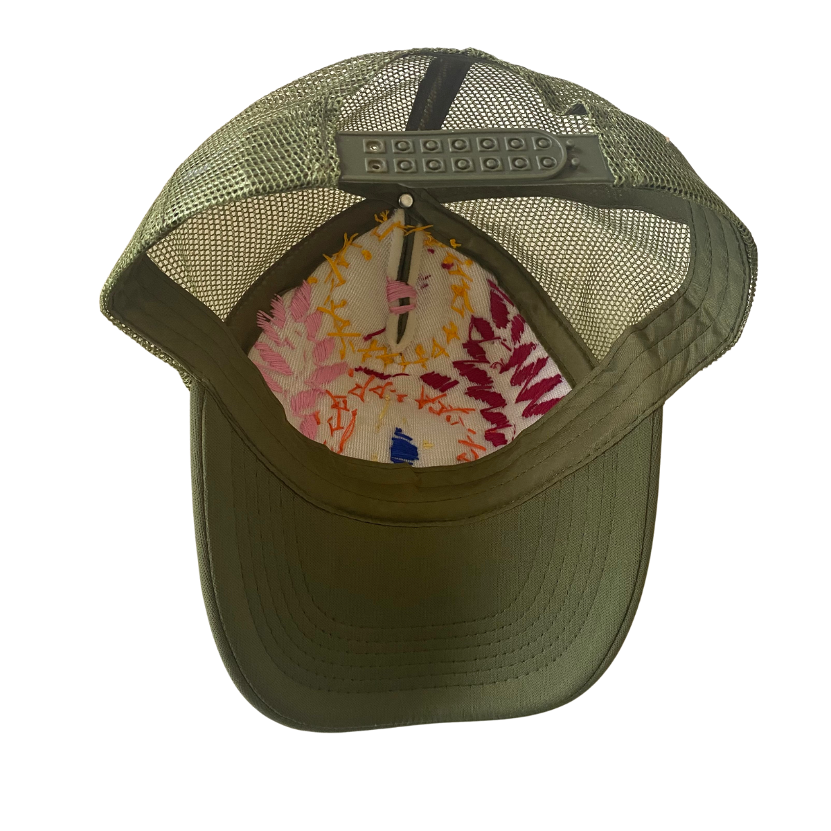 Tulum Hand Embroidered Trucker Flower Hat - Mexico