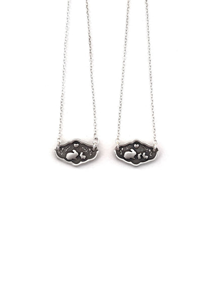 Bunny Mom & Baby Bunnies Necklace