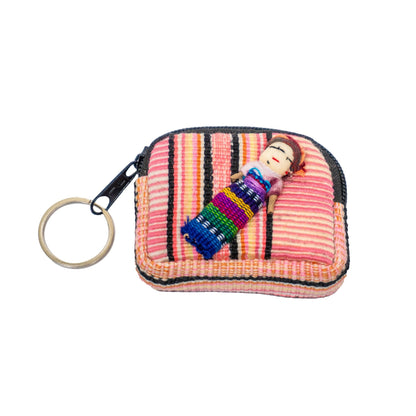 Worry Doll Tiny Bag Keychain | Coin Purse | AirPod Bag - Guatemala