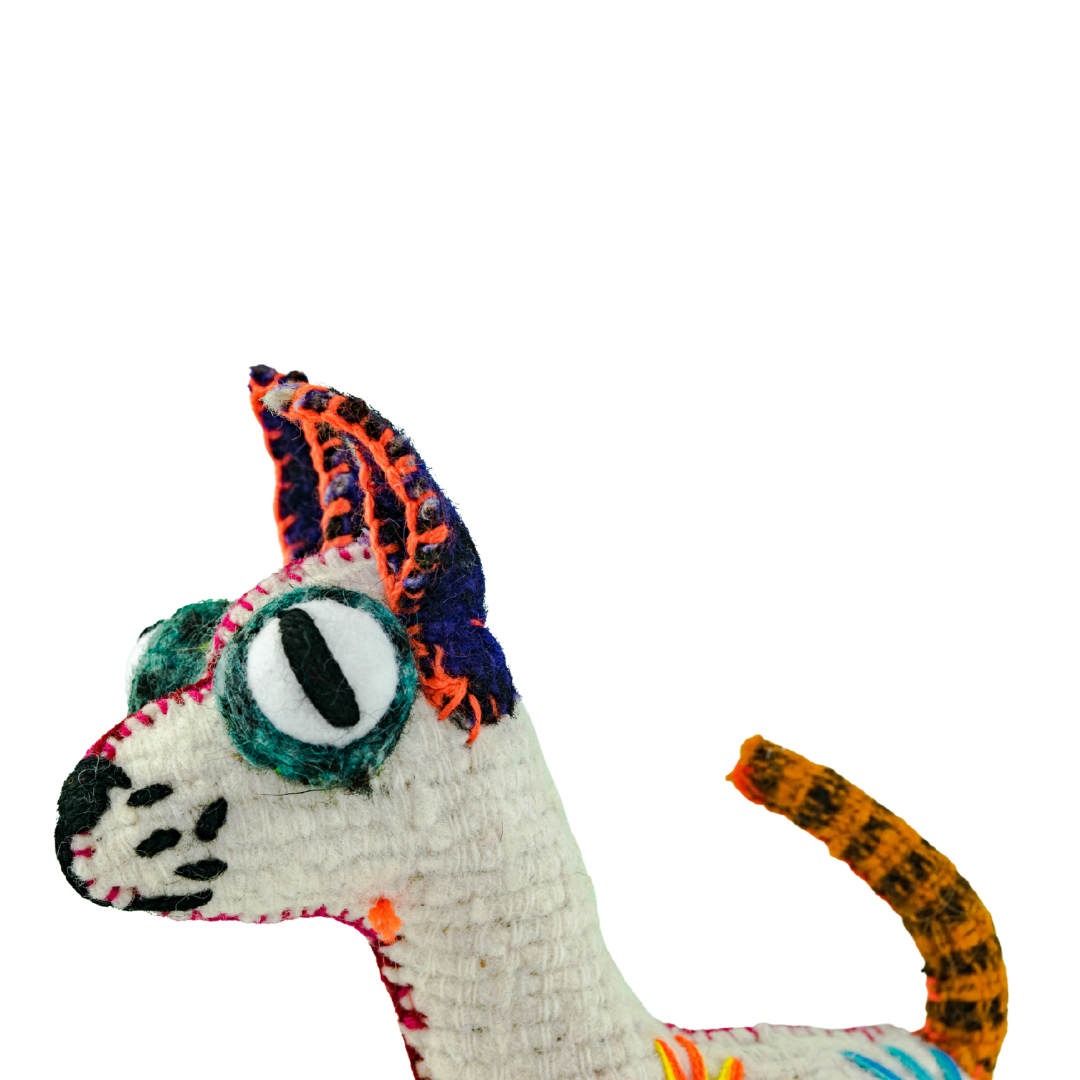Coco the Chihuahua: Repurposed Wool Boho Decor - Mexico
