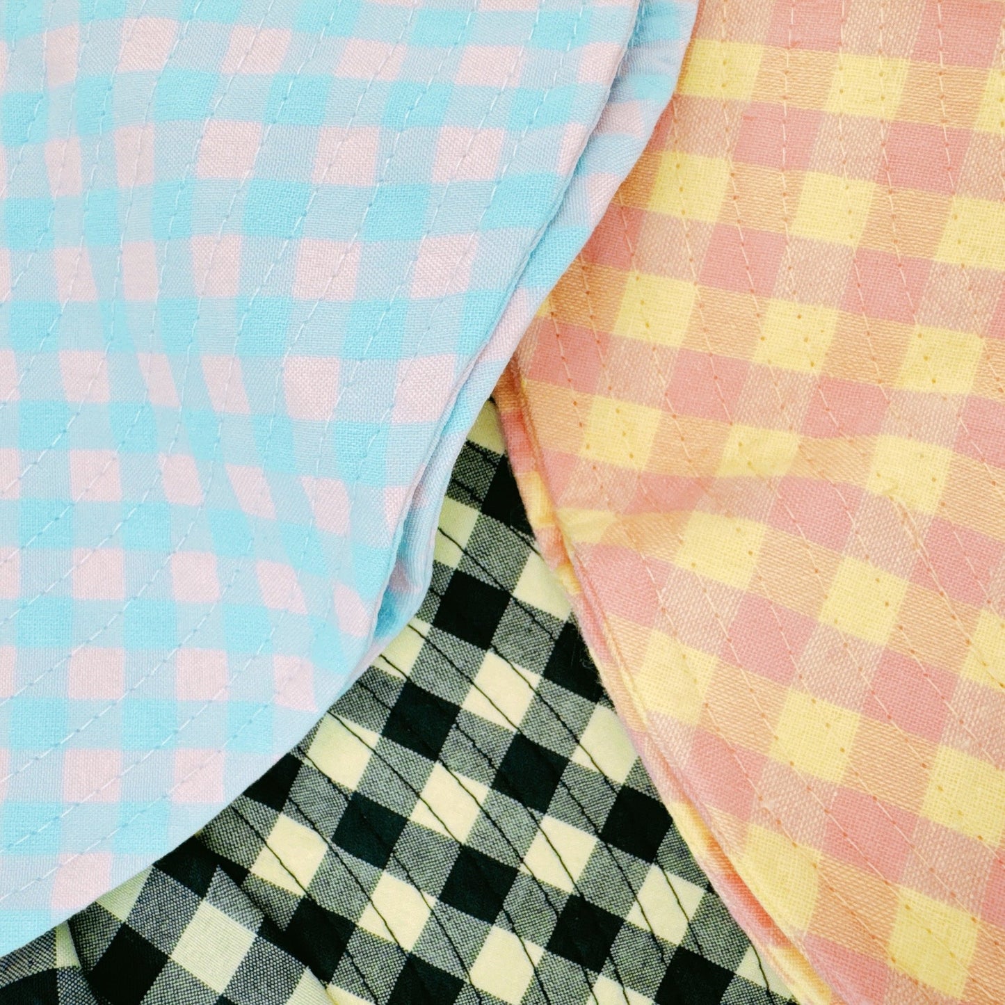 Color Palette Gingham Beach Hat