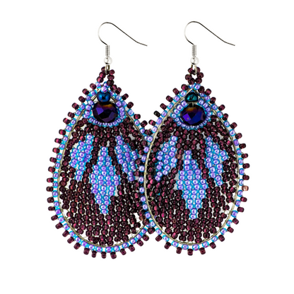 Raindrop Seed Bead Earrings - Guatemala