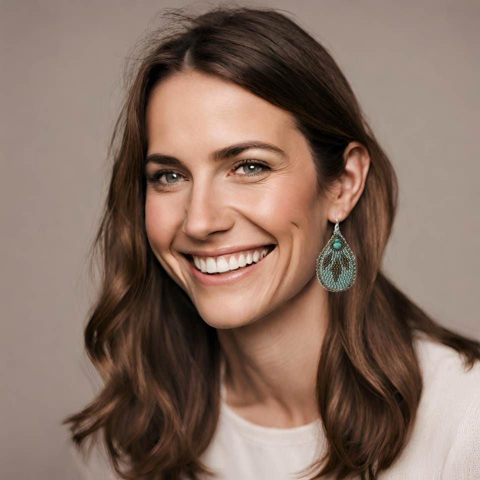 Raindrop Seed Bead Earrings - Guatemala