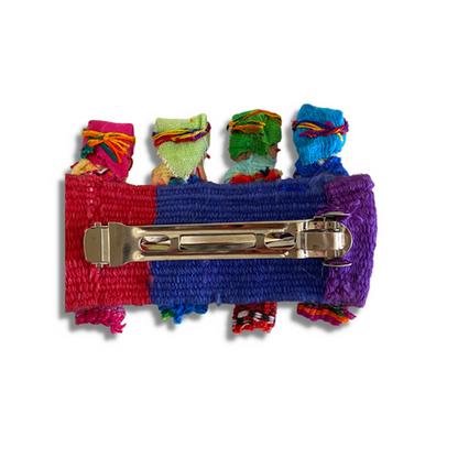 Handmade Worry Doll Boho Hair Clip - Guatemala