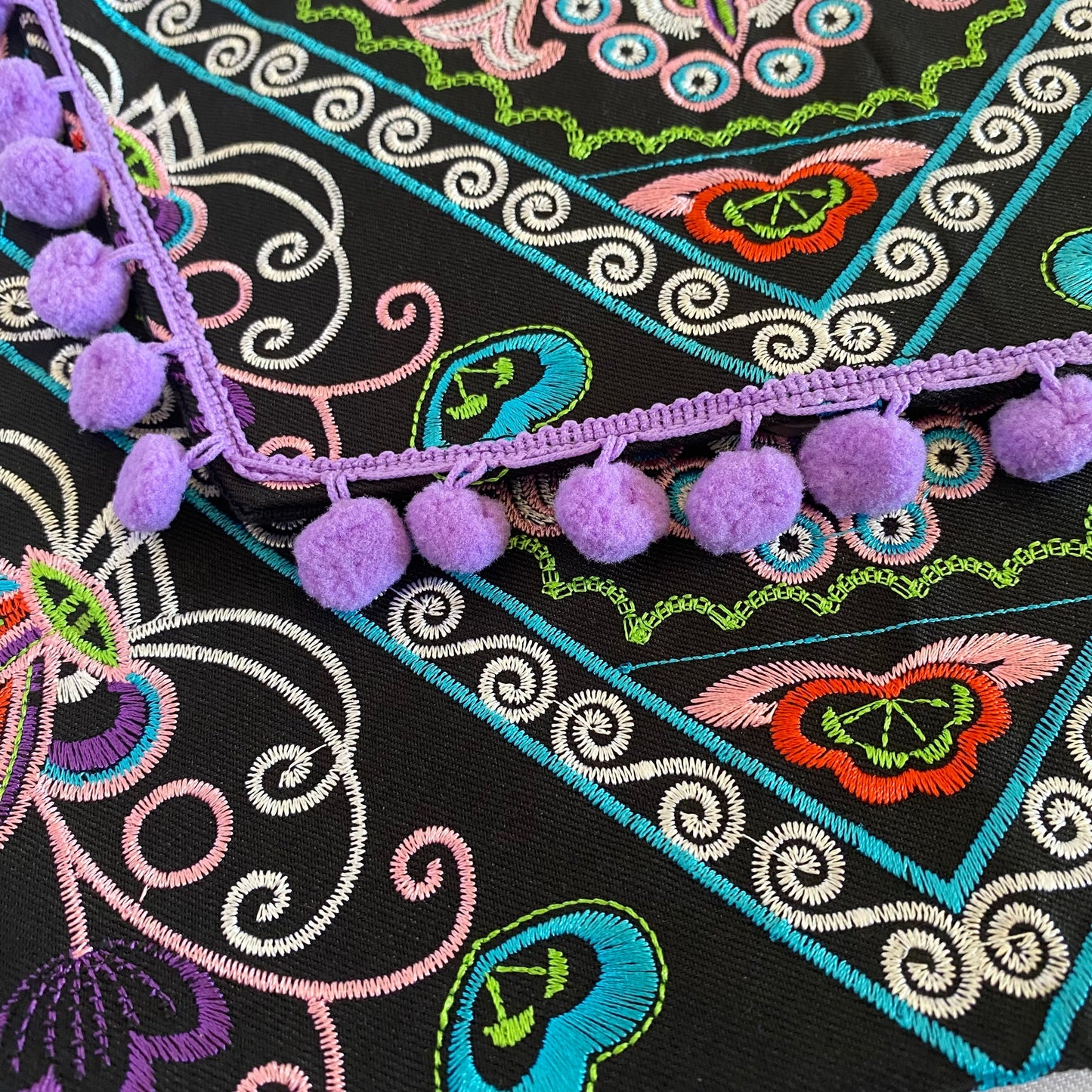 Tassel Embrodiered Handmade Clutch - Thailand