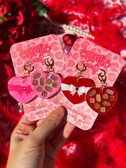 Chocolate Heart Box Earrings