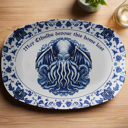 "May Cthulhu Devour This Home Last" 10x14 Serving Platter