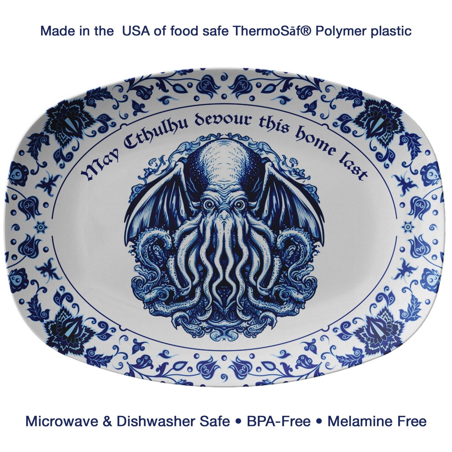 "May Cthulhu Devour This Home Last" 10x14 Serving Platter