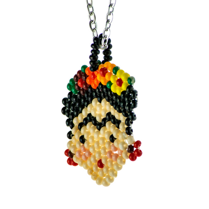 Frida Kahlo Seed Bead Necklace - Mexico