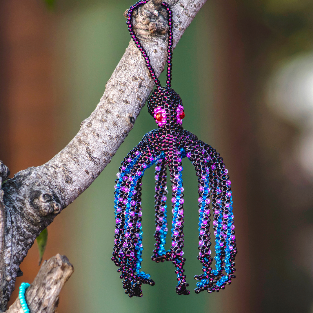 Octopus Seed Bead Ornament - Guatemala