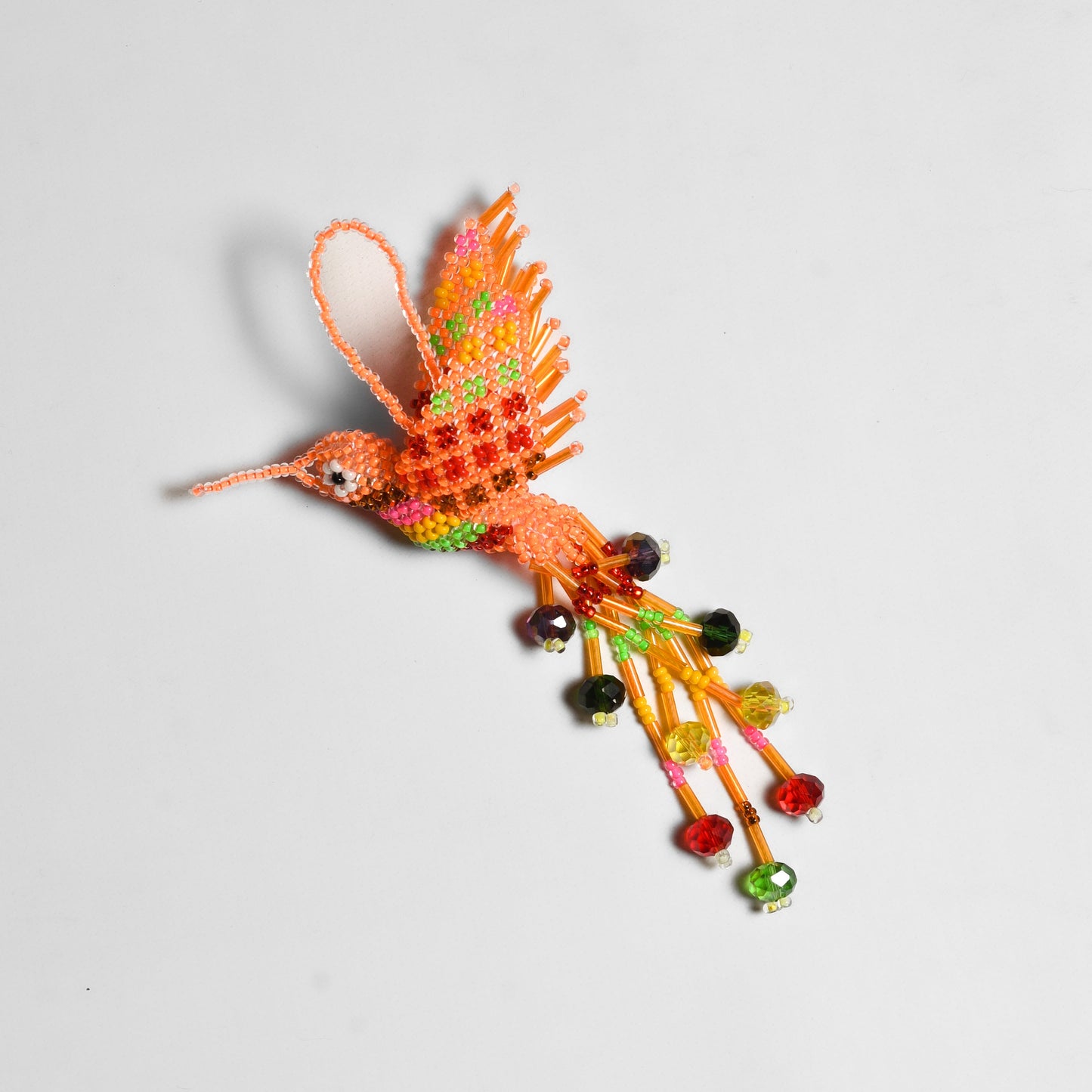 Large Hummingbird Seed Bead Handmade Ornament - Guatemala