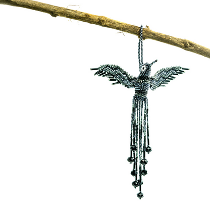 Large Hummingbird Seed Bead Handmade Ornament - Guatemala