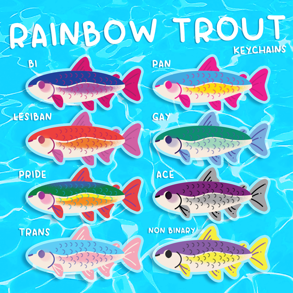 Rainbow Trout Pride Stickers