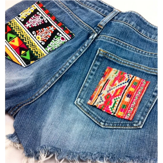 Upcycled Hmong Textile Fabric DIY Patch Kit - Thailand