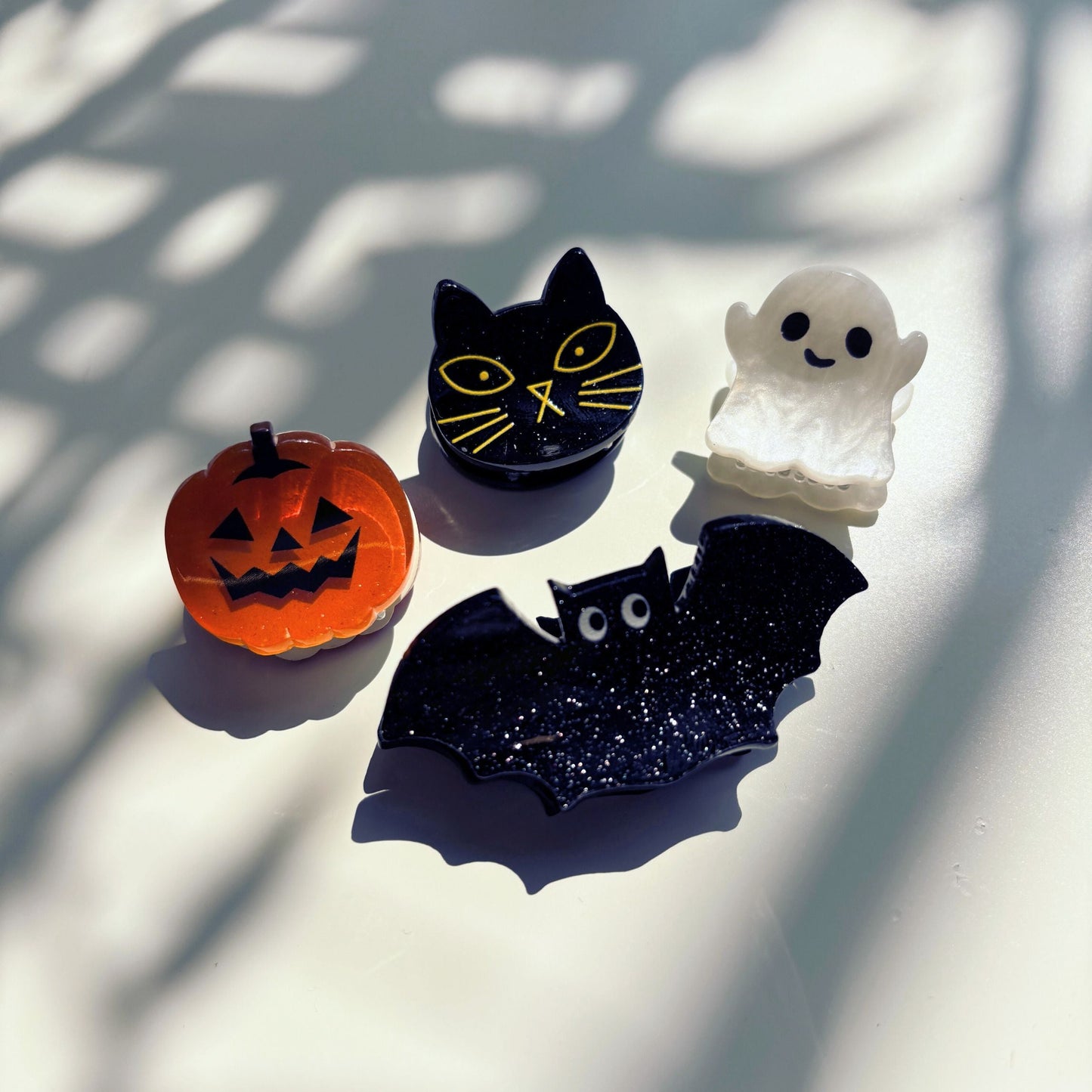 Set of 4 Velvet Claws Mini Spooky Hair Claws | Hair Claw Clip in Giftable Pouch