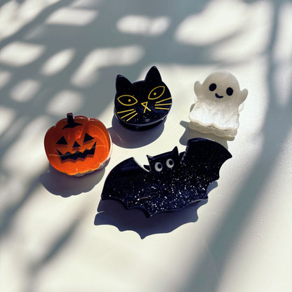 Set of 4 Velvet Claws Mini Spooky Hair Claws | Hair Claw Clip in Giftable Pouch