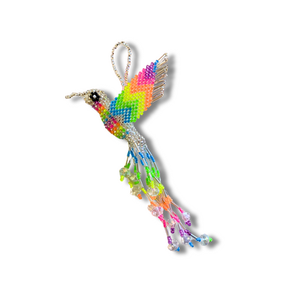 Large Hummingbird Seed Bead Handmade Ornament - Guatemala