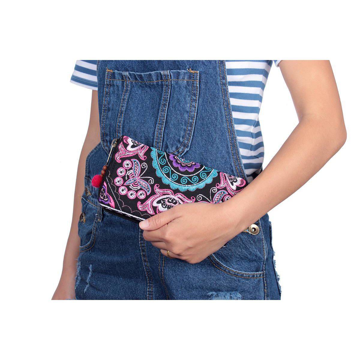 Butterfly Embroidered Wallet - Thailand