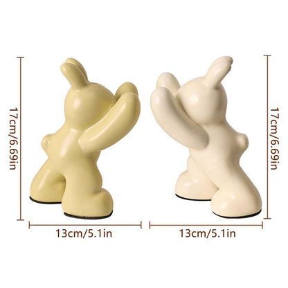 Animal Figurine Ceramic Bookends – Decorative CD & DVD Holders
