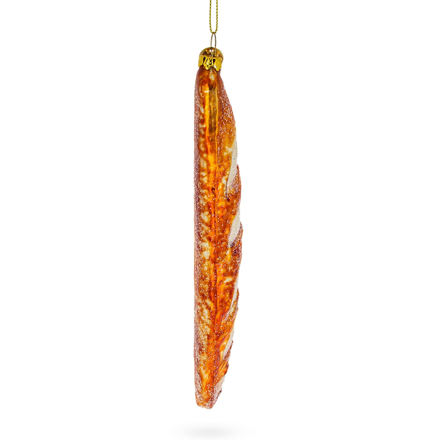 Baguette Bread Glass Christmas Ornament