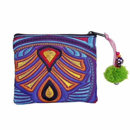 Embroidered Coin Purse Florals and Geometrics Assorted - Thailand
