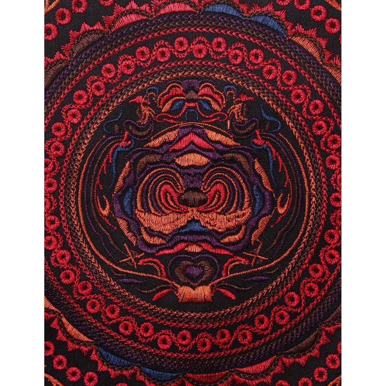 Embroidery Butterfly Clutch With Pompoms - Thailand