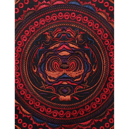 Embroidery Butterfly Clutch With Pompoms - Thailand