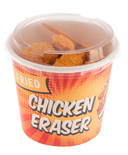 Fried Chicken Erasers in Bucket | Set of 8