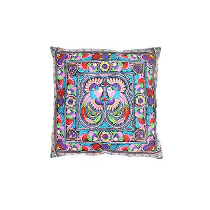 Hmong Bird Embroidered Pillow Cover - Thailand