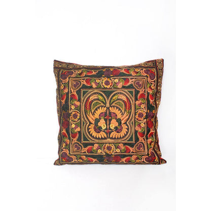 Hmong Bird Embroidered Pillow Cover - Thailand
