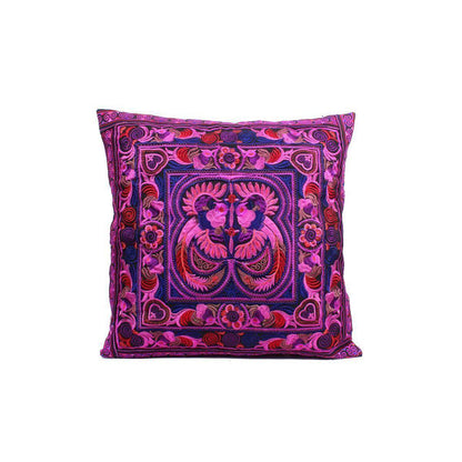 Hmong Bird Embroidered Pillow Cover - Thailand