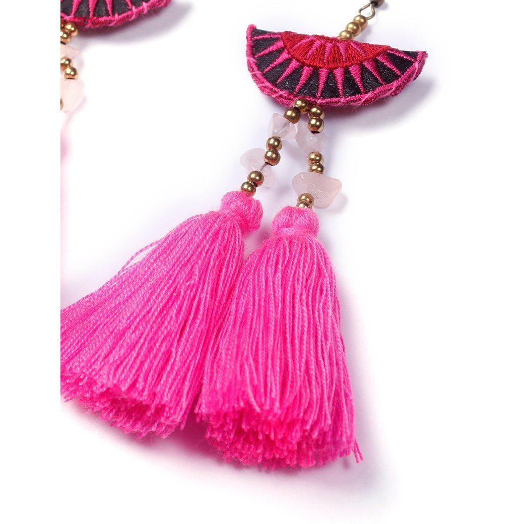 Hmong Stars Tassel Earrings - Thailand