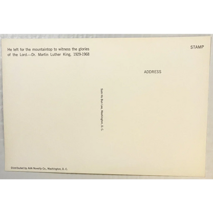 Rare 1960s Martin Luther King Vintage Postcard Collectible