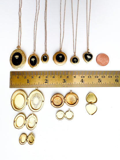 Wildflower Lockets with REAL Flowers