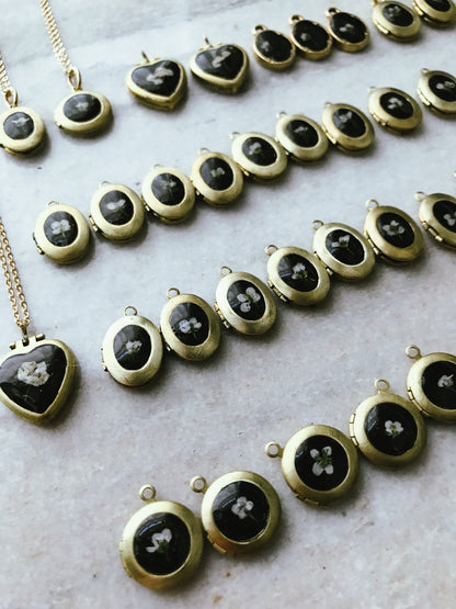 Wildflower Lockets with REAL Flowers