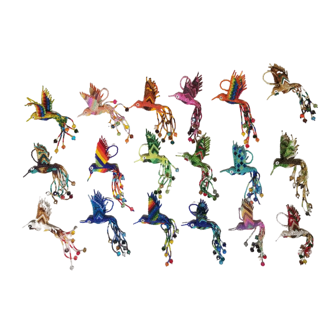Large Hummingbird Seed Bead Handmade Ornament - Guatemala