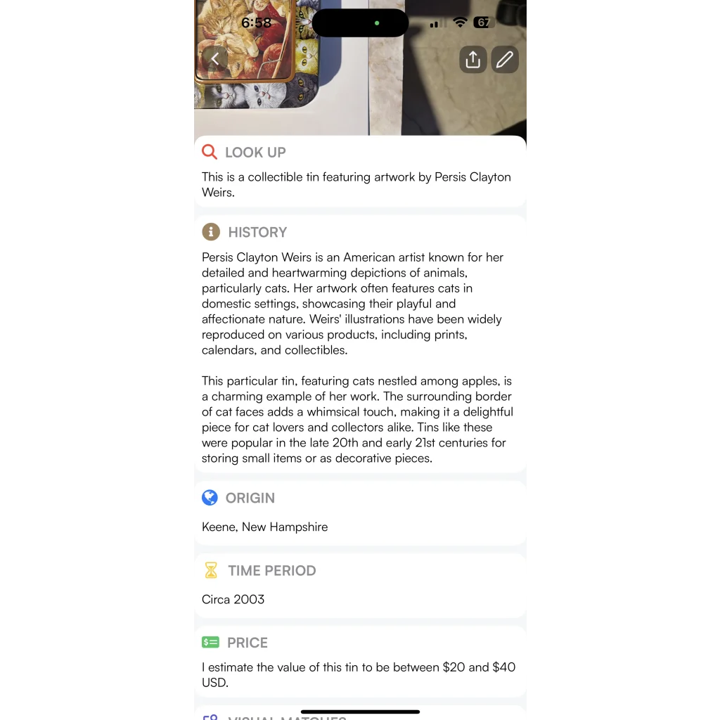 Quirky Vintage Cat Tin by Persis Clayton Wiers