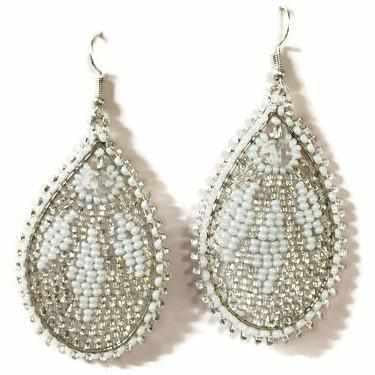 Raindrop Seed Bead Earrings - Guatemala