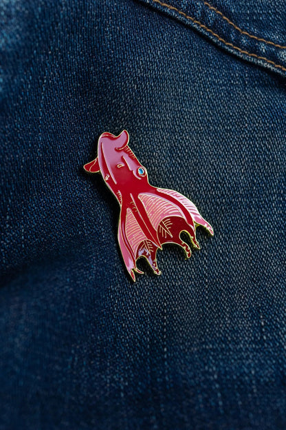Vampire Squid Enamel Pin (Vampyroteuthis infernalis)