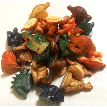 Rare Vintage 1970s Dinosaur Rubber Stamps for Collectors