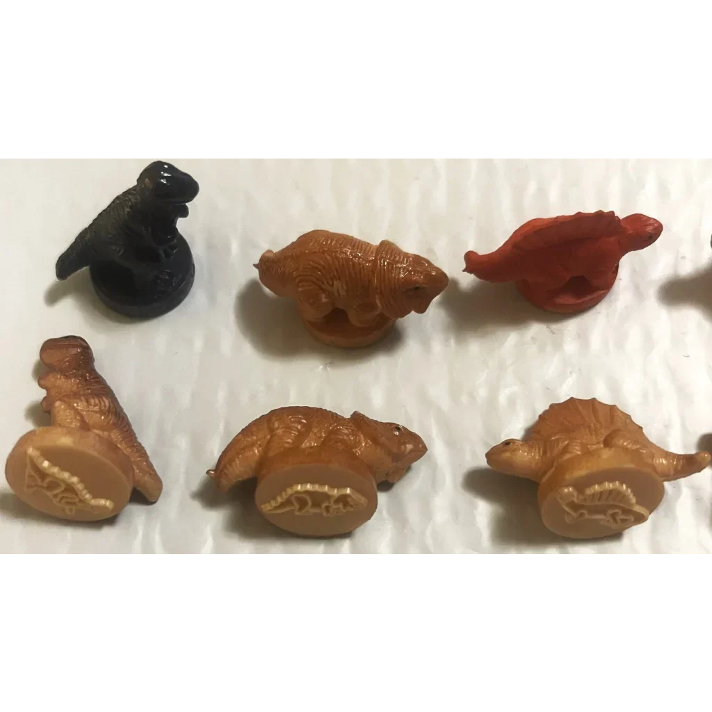 Rare Vintage 1970s Dinosaur Rubber Stamps for Collectors