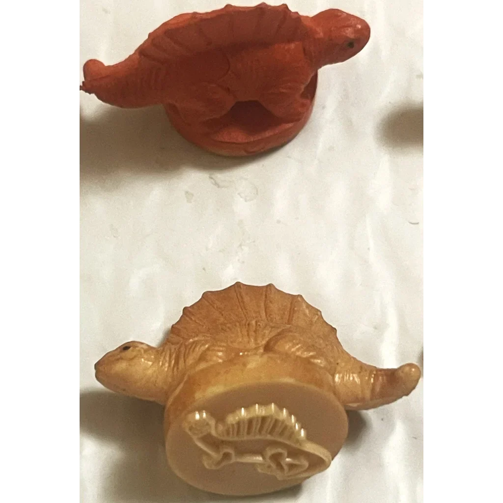 Rare Vintage 1970s Dinosaur Rubber Stamps for Collectors